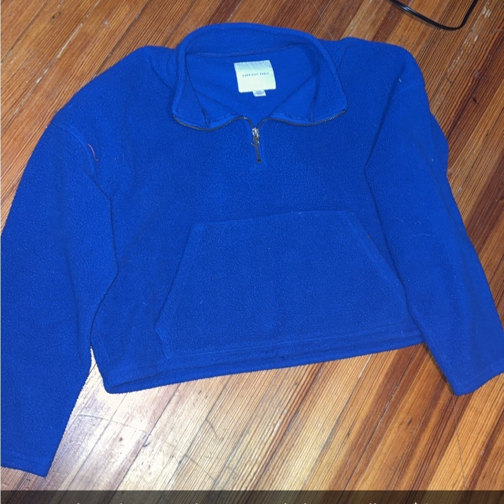 Blue Fleece Quarter-Zip Pullover